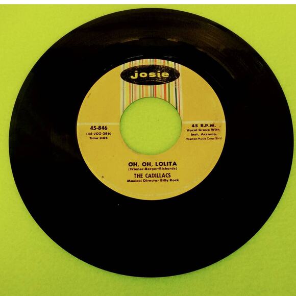 The Cadillacs - Oh Oh Lolita / Peek-A-Boo - Josie 45rpm Vinyl Record Single 7" - Picture 2 of 6